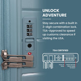 Aerolite Medium 24" 67L  Lightweight Polypropylene Hard Shell Check-In Suitcase, Dual 4-Spinner Wheels, TSA Lock, Organised Interior, 5 Years Warranty – Sage