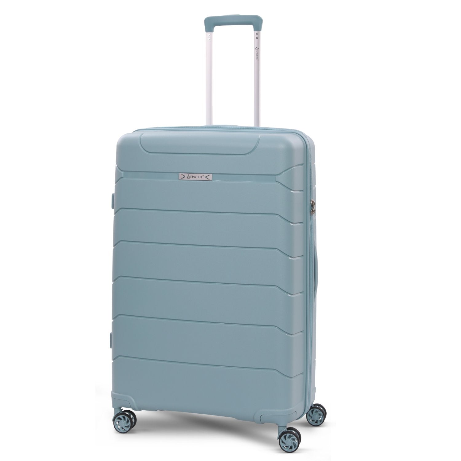 Aerolite Premium PP 2-Piece Luggage Set, Lightweight Polypropylene Hard Shell Suitcases with 4 Dual Spinner Wheels & TSA Lock, Expandable Cabin (21”), Large (28”), Sage