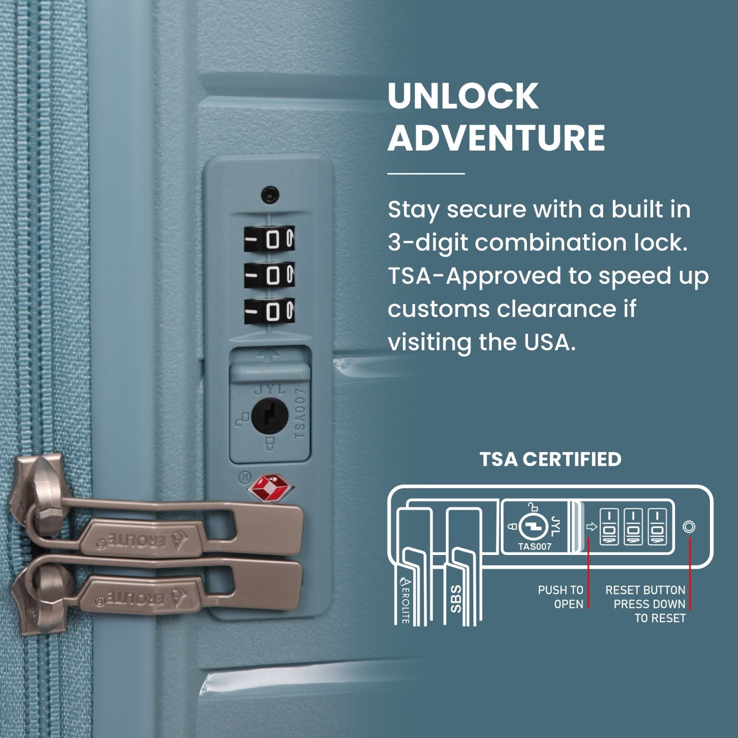 Aerolite Premium PP 2-Piece Luggage Set, Lightweight Polypropylene Hard Shell Suitcases with 4 Dual Spinner Wheels & TSA Lock, Expandable Cabin (21”), Large (28”), Sage