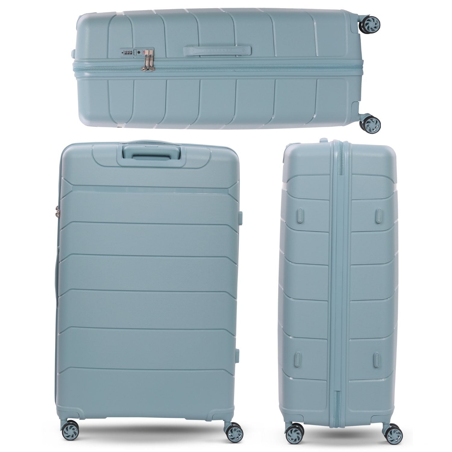 Aerolite XL 32in (144L) Lightweight Polypropylene Hard Shell Suitcase, Extra Large Check-In Luggage with 4 Spinner Wheels, TSA Lock, Waterproof Pocket - Sage