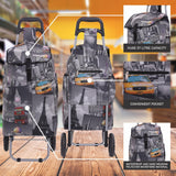 Hoppa 57Ltr Lightweight Shopping Trolley 2025 model, Hard Wearing & Foldaway Push/Pull Cart for Easy Storage With 1 Year Guarantee