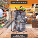 Hoppa 57Ltr Lightweight Shopping Trolley 2025 model, Hard Wearing & Foldaway Push/Pull Cart for Easy Storage With 1 Year Guarantee