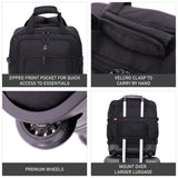 Aerolite 45x36x20cm Premium Easyjet Maximum Size Backpack Trolley Cabin Bag With 2 Wheels, 10 Years Warranty, Made From Recycled Eco-Friendly Material