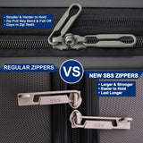 Aerolite Ryanair Maximum Bundle 55x40x20cm Overhead Lightweight 8 Wheel Hardshell Suitcase + 40x20x25cm Underseat Carry On Holdall Bag