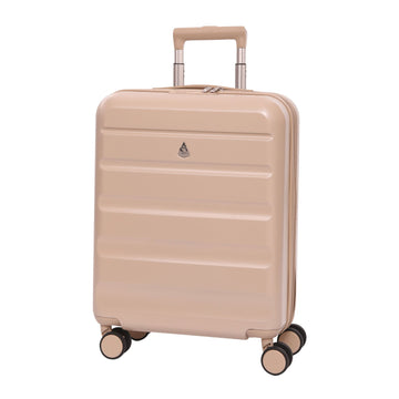 Aerolite Expandable 55x40x20cm to 55x40x23cm Ryanair Priority, Wizz Air Priority, Lufthansa Max Size Lightweight Hard Shell Carry On Hand Cabin Luggage Suitcase with 4 Wheels (BEIGE)