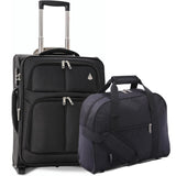 Aerolite 56x45x25cm British Airways Jet2 & Easyjet Upgrade Maximum Allowance Large Lightweight 2 Wheel Carry On Hand Cabin Luggage Bag Suitcase 56x45x25 with TSA Approved Lock Black
