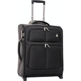 Aerolite 55x40x20 + 40x20x25 Ryanair Priority Maximum Allowance 2 Piece Carry On Hand Cabin Luggage Set Bundle Black (55x40x20 Suitcase + 40x20x25 Holdall)