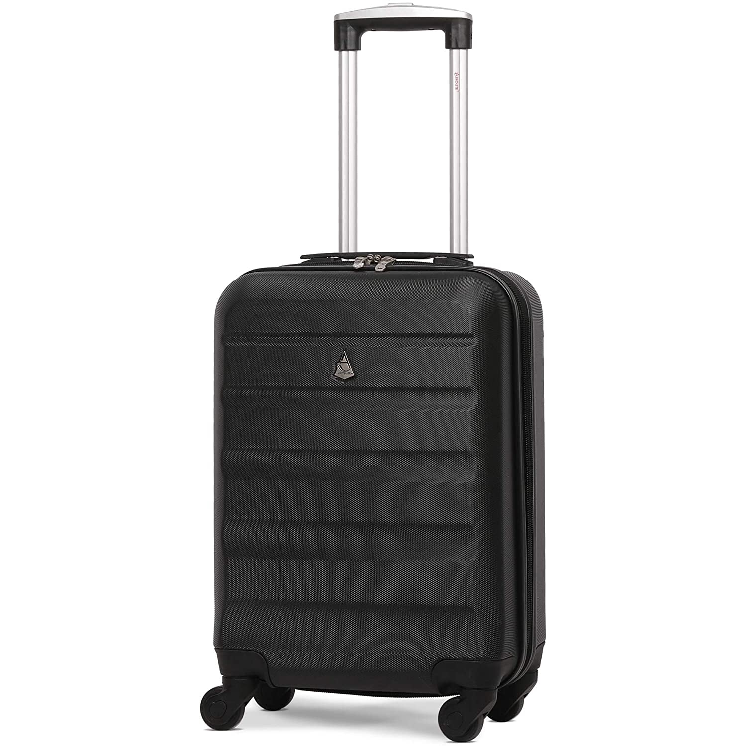 Aerolite Lightweight Hard Shell Suitcase Luggage 4 Wheels with Built in Combination Lock (25"& 29"), Black