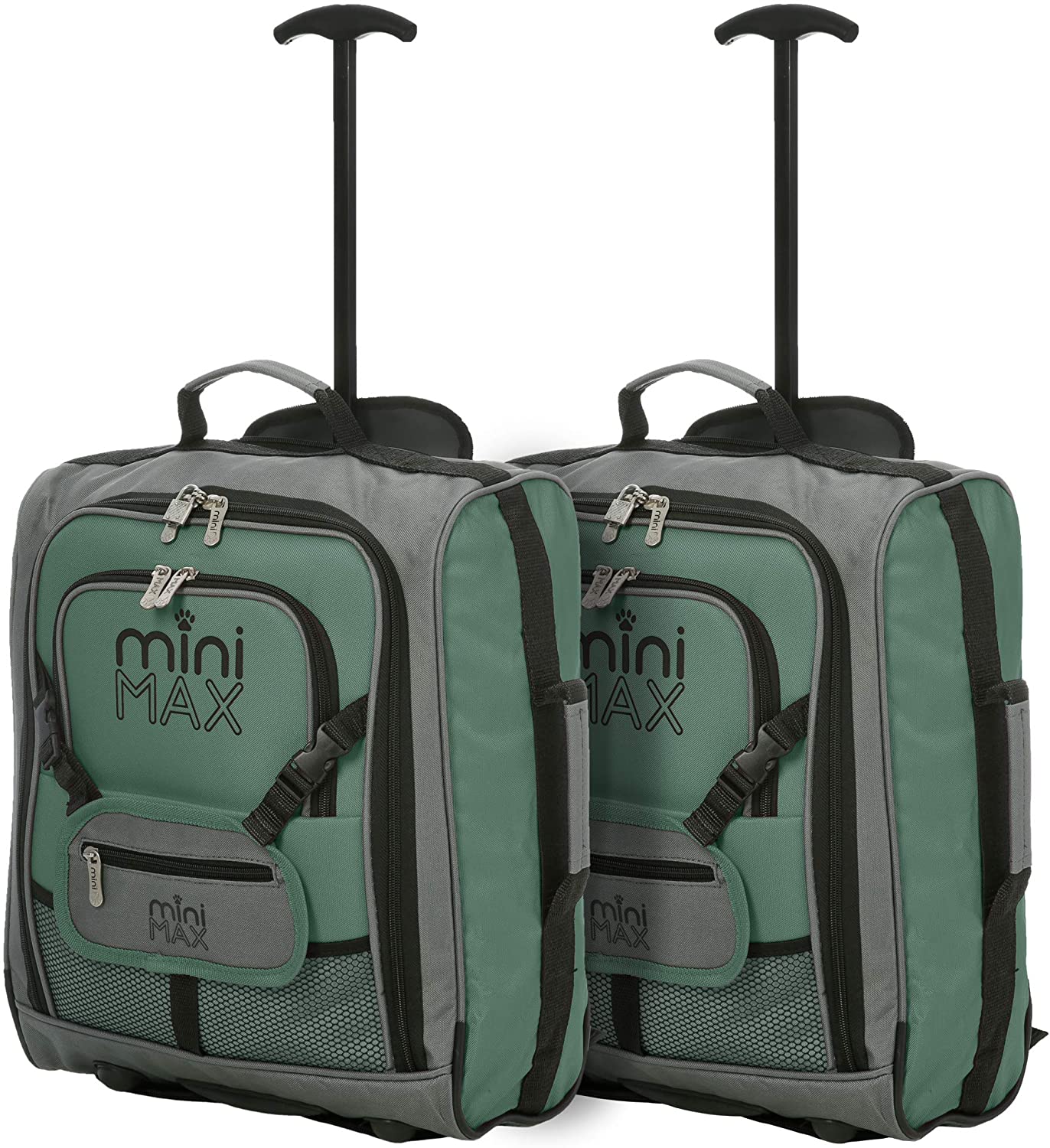 MiniMAX (45x35x20cm) Childrens Luggage Carry On Suitcase with Backpack and Pouch with 2-Years of Warranty