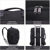 5 CITIES Easyjet Maximum Size (45x36x20cm) New and Improved 2025 Cabin Backpack Luggage Under Seat Flight Bag