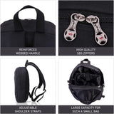 5 CITIES (40x30x10cm) New and Improved 2025 Lufthansa, Austrian Airlines, Swiss Airlines Maximum Size Cabin Backpack/Rucksack Underseat Flight Bag, Also Approved For easyJet, British Airways, Virgin Atlantic, Black