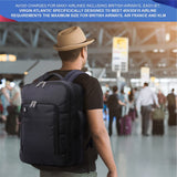 AEROLITE (40x30x15cm) New and Improved 2025 British Airways, KLM & Air France  Maximum Size Cabin Underseat Backpack Rucksack, Also Approved For Easyjet, Wizz Air, Virgin Atlantic, Black