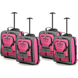 MiniMAX (45x35x20cm) Childrens Luggage Carry On Suitcase with Backpack and Pouch (x4 Set)