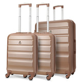 Aerolite Hard Shell Suitcase Luggage Travel Bundle (2 x Cabin Hand Luggage + 1 x Large Hold Luggage Suitcase)