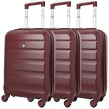 Aerolite (55x35x20cm) Lightweight Hard Shell Cabin Hand Luggage (x3 Set)