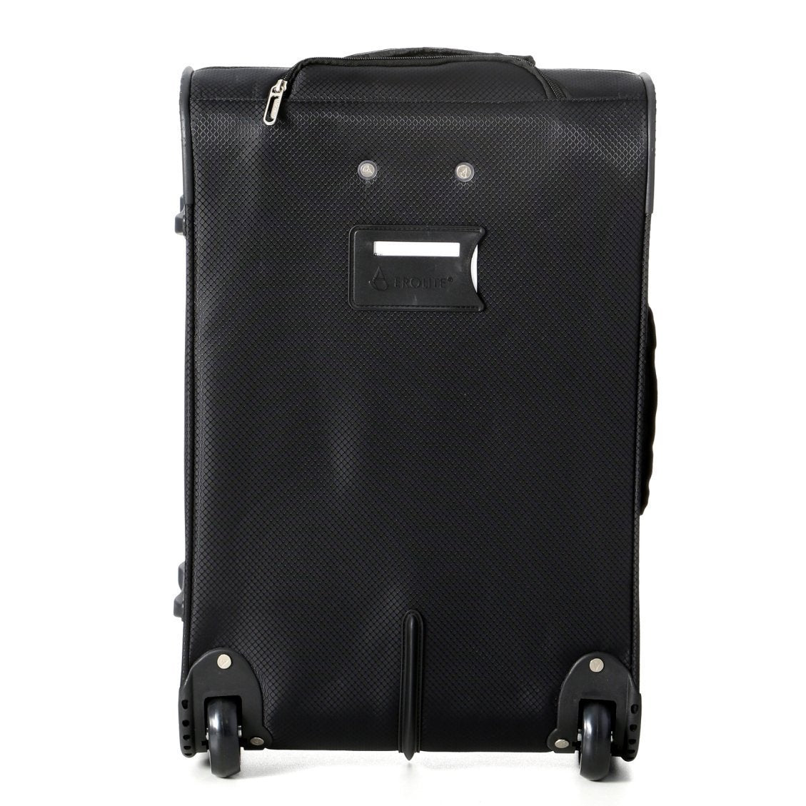 Aerolite (55x35x20cm) Lightweight Cabin Hand Luggage Black and (35x20x20cm) 5 Cities Black Holdall | 2 Wheels