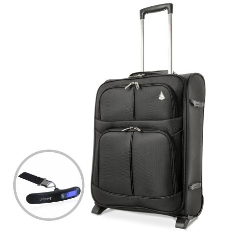 Aerolite (55x40x20cm) Lightweight Cabin Hand Luggage with 50kg Luggage Scales | 2 Wheels