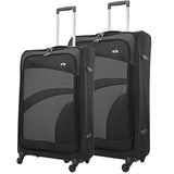 Aerolite Super Lightweight 4 Wheels Soft Shell Cabin & Hold Luggage, Cabin Size Approved for Ryanair (Priority), easyJet (Plus/Large Cabin), British Airways, Delta, Lufthansa Bundle
