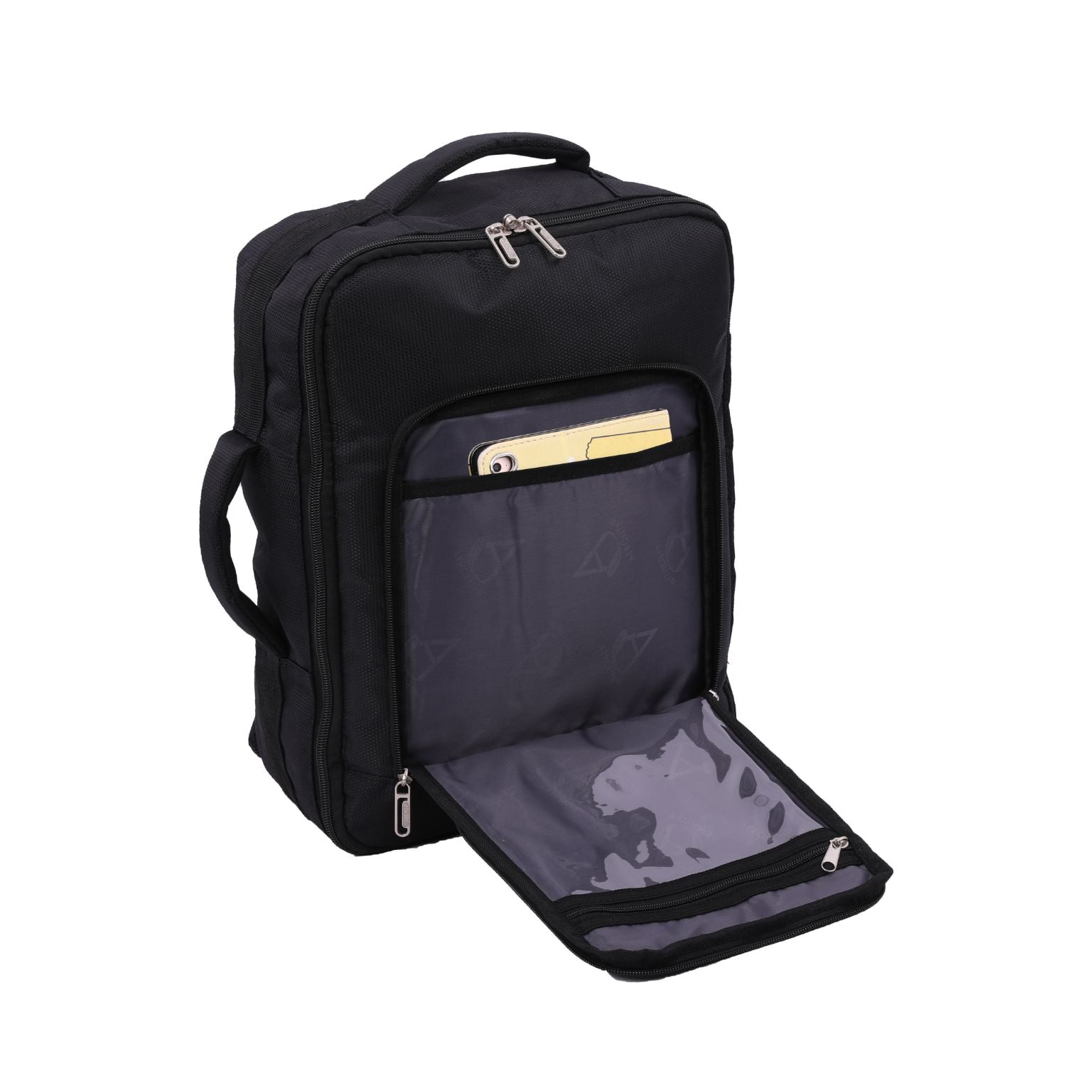 AEROLITE (40x30x15cm) New and Improved 2025 British Airways, KLM & Air France  Maximum Size Cabin Underseat Backpack Rucksack, Also Approved For Easyjet, Wizz Air, Virgin Atlantic, Black