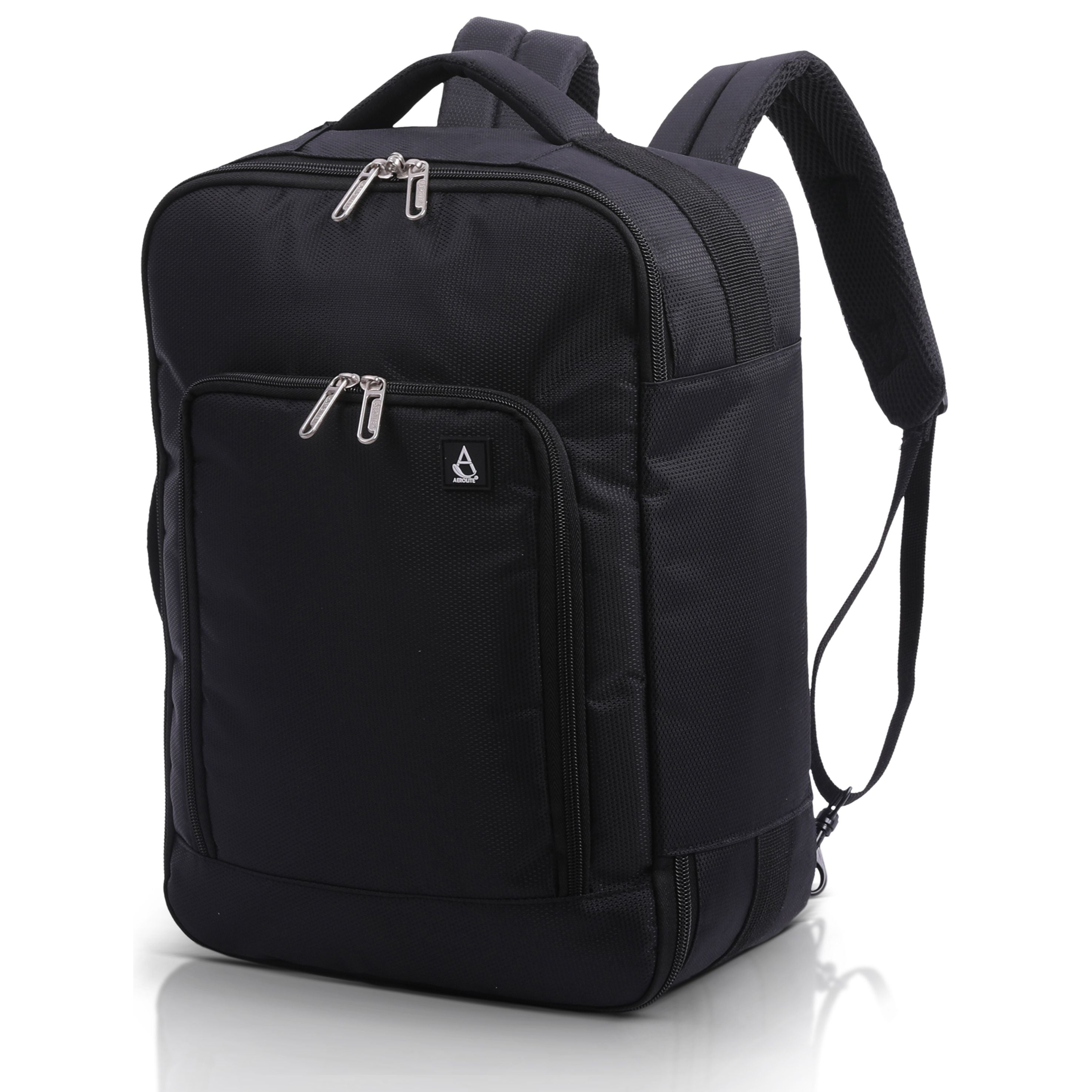 AEROLITE (40x30x15cm) New and Improved 2025 British Airways, KLM & Air France  Maximum Size Cabin Underseat Backpack Rucksack, Also Approved For Easyjet, Wizz Air, Virgin Atlantic, Black