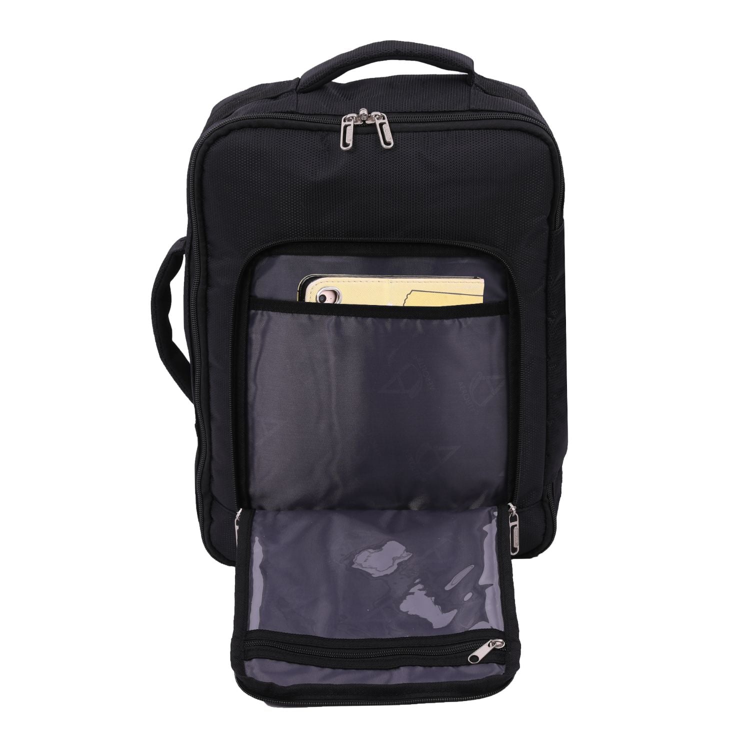 AEROLITE (40x30x15cm) New and Improved 2025 British Airways, KLM & Air France  Maximum Size Cabin Underseat Backpack Rucksack, Also Approved For Easyjet, Wizz Air, Virgin Atlantic, Black