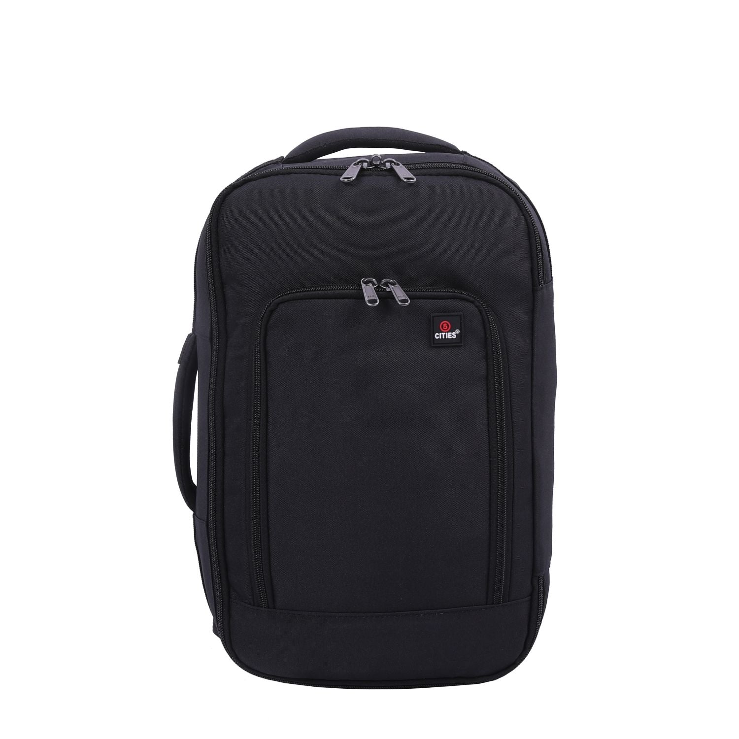 5-Cities Ryanair Maximum (40x20x25cm) New and Improved 2025 Underseat Cabin Luggage Backpack/Rucksack, 2 Years Warranty, Black