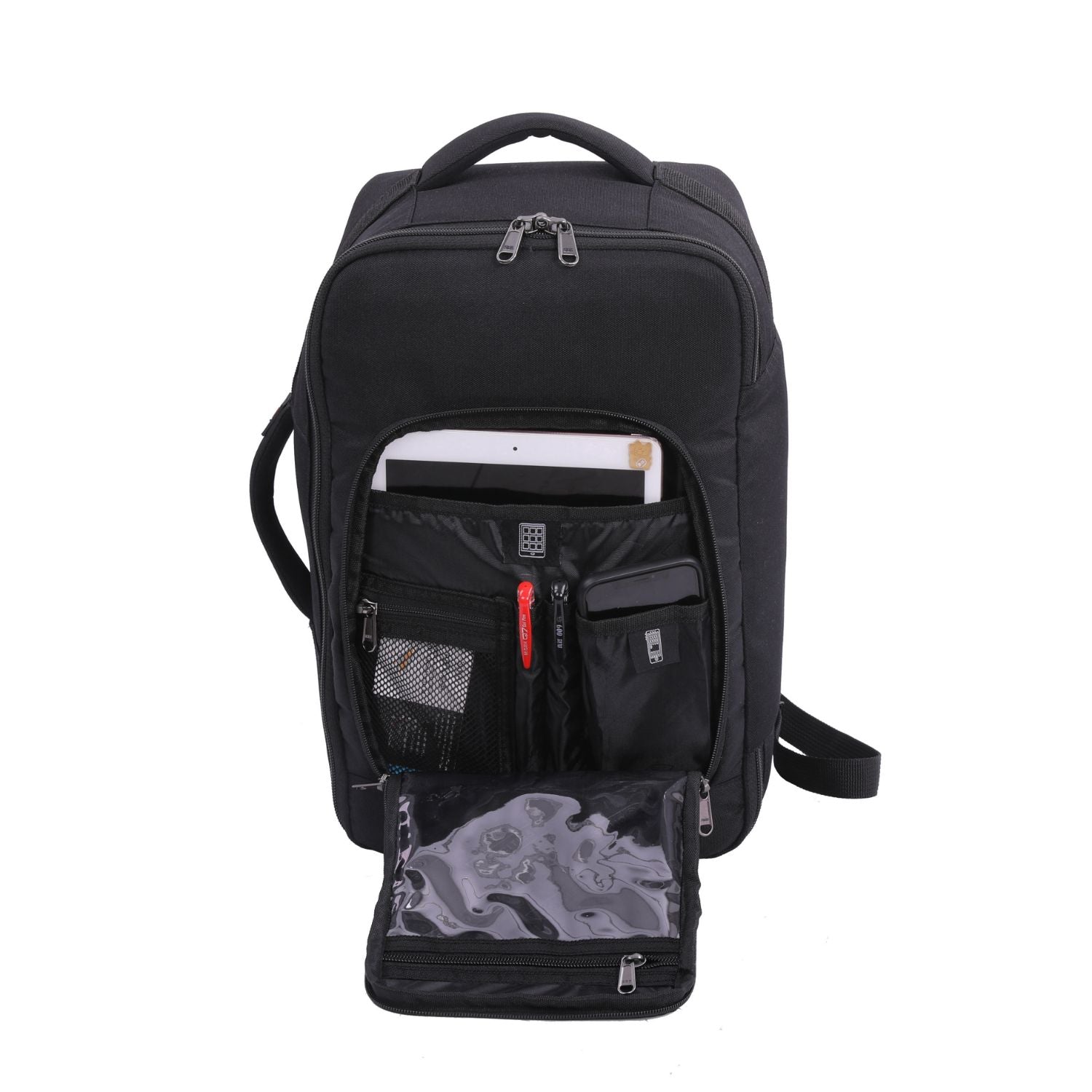 5-Cities Ryanair Maximum (40x20x25cm) New and Improved 2025 Underseat Cabin Luggage Backpack/Rucksack, 2 Years Warranty, Black
