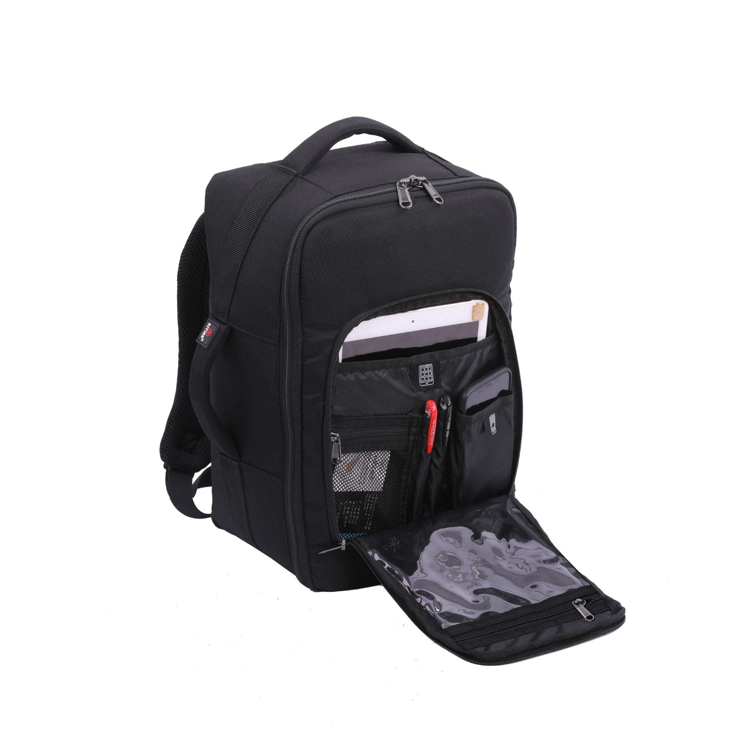 5-Cities Ryanair Maximum (40x20x25cm) New and Improved 2025 Underseat Cabin Luggage Backpack/Rucksack, 2 Years Warranty, Black
