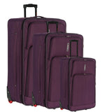 5 Cities Lightweight 3 Piece Suitcase Luggage Set Cabin + Medium + Large Hold