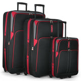 5 Cities Lightweight 3 Piece Suitcase Luggage Set Cabin + Medium + Large Hold