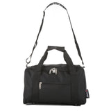 Aerolite (55x35x20cm) Lightweight Cabin Hand Luggage Black and (35x20x20cm) 5 Cities Black Holdall | 2 Wheels