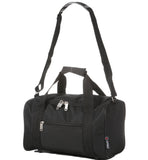 Aerolite (55x35x20cm) Lightweight Cabin Hand Luggage Black and (35x20x20cm) 5 Cities Black Holdall | 2 Wheels
