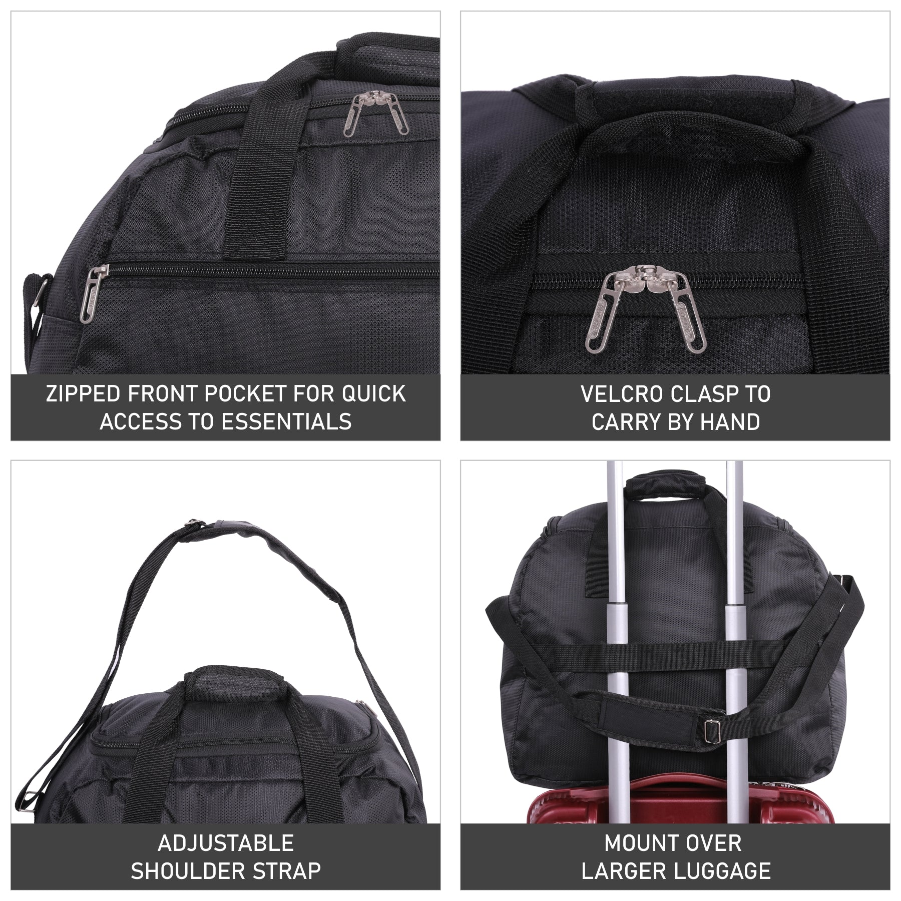 Aerolite Easyjet Maximum (45x36x20cm) New and Improved 2025  Size Holdall Cabin Luggage Under Seat Flight Bag, 5 Years Of Warranty