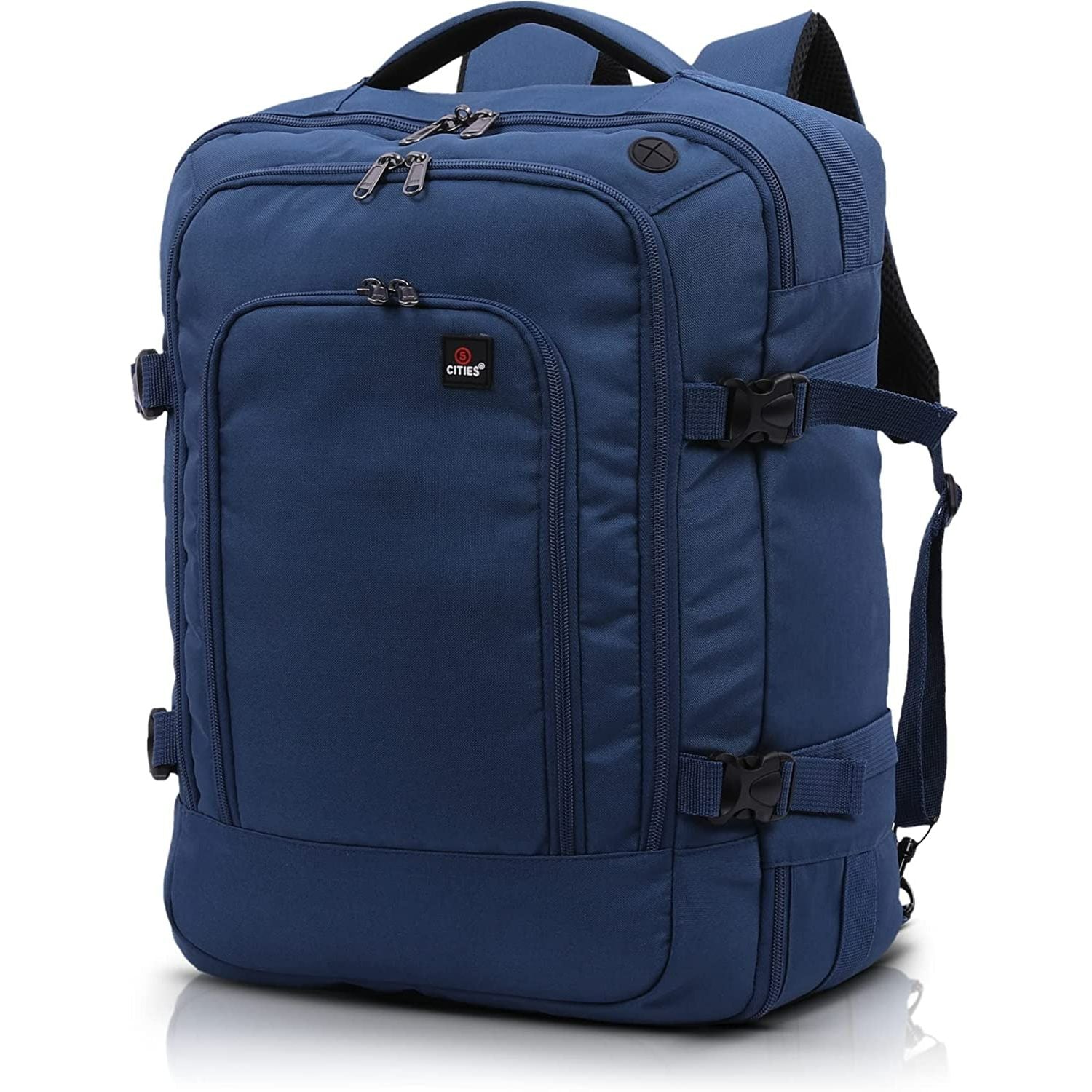 5 CITIES Easyjet Maximum Size (45x36x20cm) New and Improved 2025 Cabin Backpack Luggage Under Seat Flight Bag