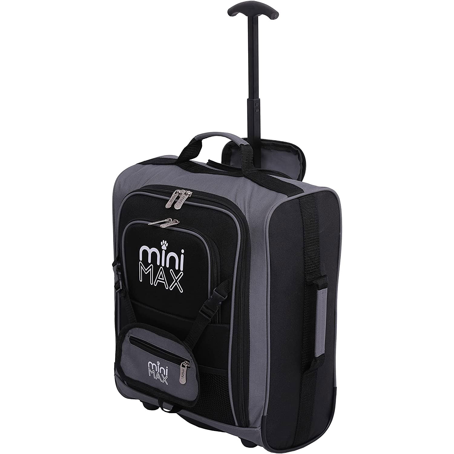 Aerolite MiniMAX (45x36x20cm) Easyjet Maximum Cabin Trolley/Carry On Suitcase with Backpack and Pouch, Pack The Max, 2 Years Warranty