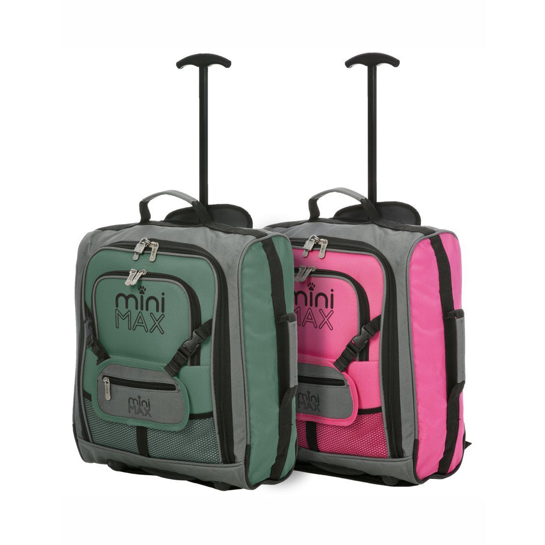 MiniMAX (45x35x20cm) Childrens Luggage Carry On Suitcase with Backpack and Pouch with 2-Years of Warranty