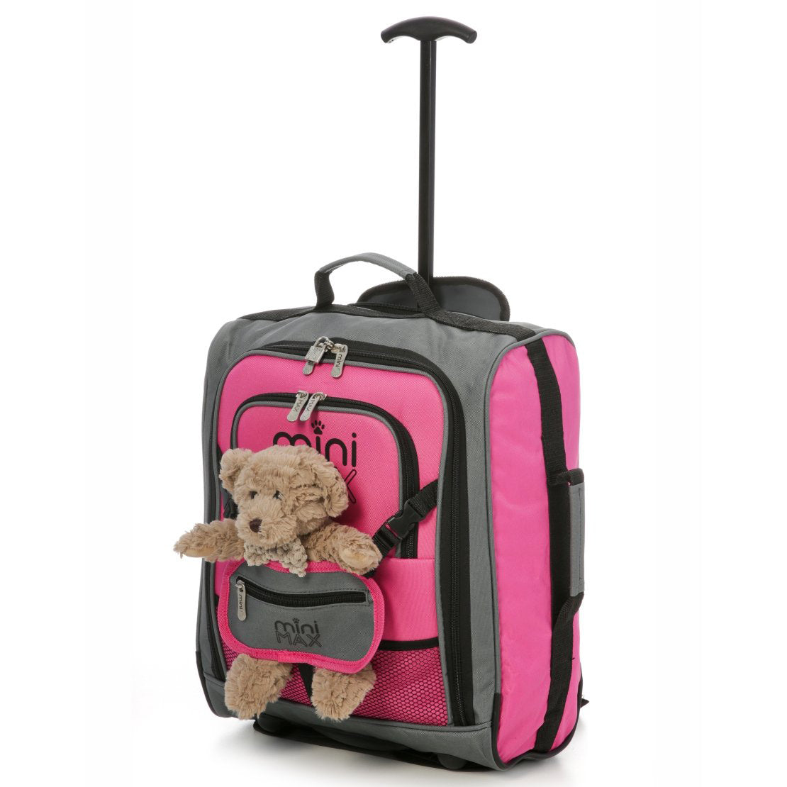 MiniMAX (45x35x20cm) Childrens Luggage Carry On Suitcase with Backpack and Pouch with 2-Years of Warranty