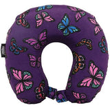 Frenzy Travel Pillow Neck Memory Foam Cushion - Butterflies Purple