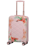 Aerolite Premium Hard Shell Hand Luggage Set (Cabin + Medium) - Floral Pink