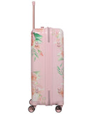 Aerolite Premium Hard Shell Hand Luggage Set (Cabin + Medium) - Floral Pink
