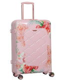 Aerolite Premium Hard Shell Hand Luggage Set (Cabin + Medium) - Floral Pink