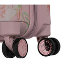 Aerolite Premium Hard Shell Hand Luggage Set (Cabin + Medium) - Floral Pink