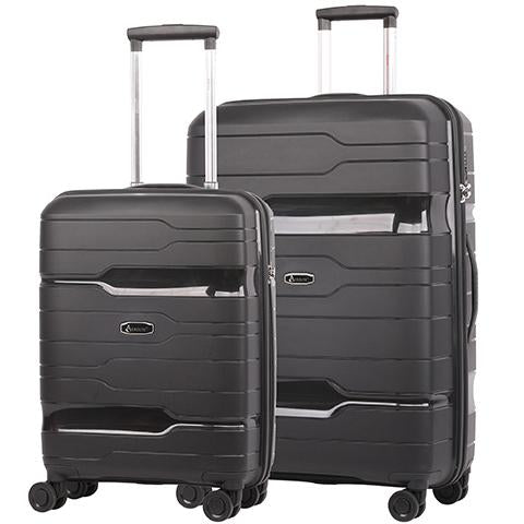 Aerolite Premium Hard Shell Cabin Hand Luggage Set with Built In TSA Combination Lock (Cabin + Large)