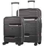 Aerolite Premium Hard Shell Cabin Hand Luggage Set with Built In TSA Combination Lock (Cabin + Large)