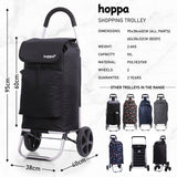Hoppa Fully Insulated Lightweight 2025 Model 2 Wheeled Huge 51Litre Capacity Shopping Trolley Bag 95cm, 2.6kg