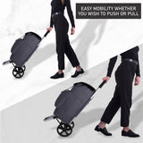 Hoppa Fully Insulated Lightweight 2025 Model 2 Wheeled Huge 51Litre Capacity Shopping Trolley Bag 95cm, 2.6kg