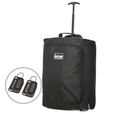 5 Cities (55x40x20cm) Lightweight Cabin Hand Luggage, Maximum Possible Allowance For Ryanair