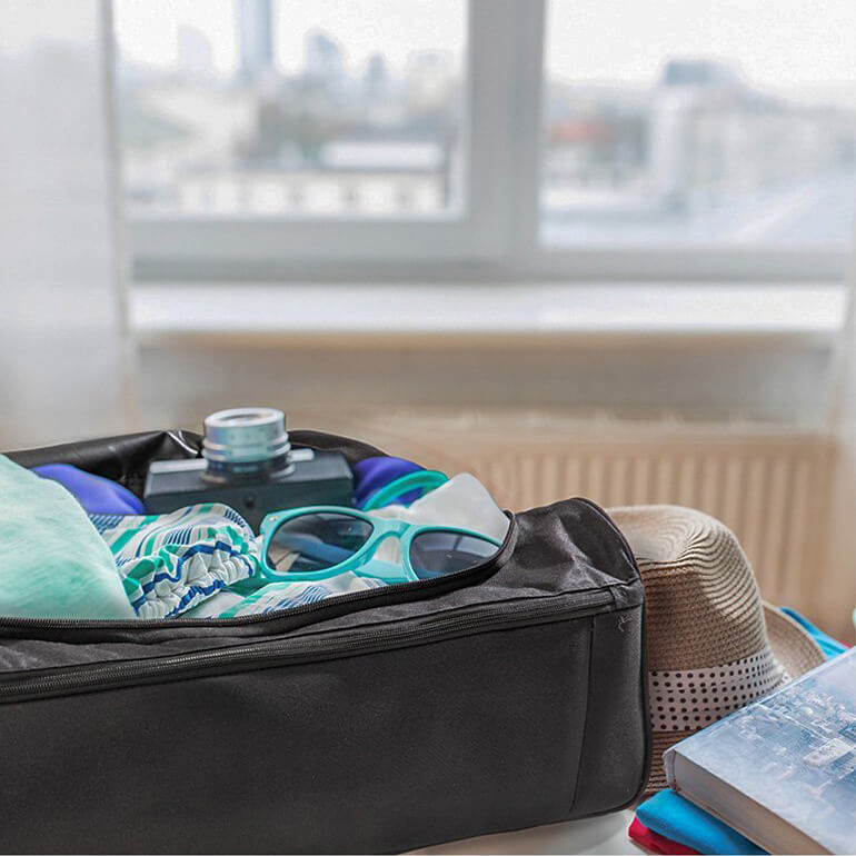 5 Cities (55x40x20cm) Lightweight Cabin Hand Luggage and (35x20x20cm) Holdall Flight Bag (x4 Set)