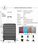 Aerolite Lightweight Hard Shell Suitcase Luggage Set (Medium + Large)