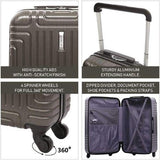 Aerolite (55x35x20cm) Lightweight Hard Shell Cabin Hand Luggage